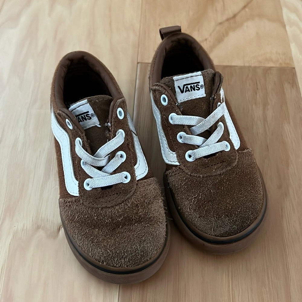 Toddler boy brown vans